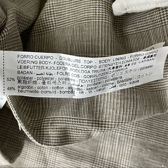 ZARA MEN’S LINEN BLEND SUIT JACKET IN RELAXED FIT TAN BROWN LARGE - Picture 11 of 14